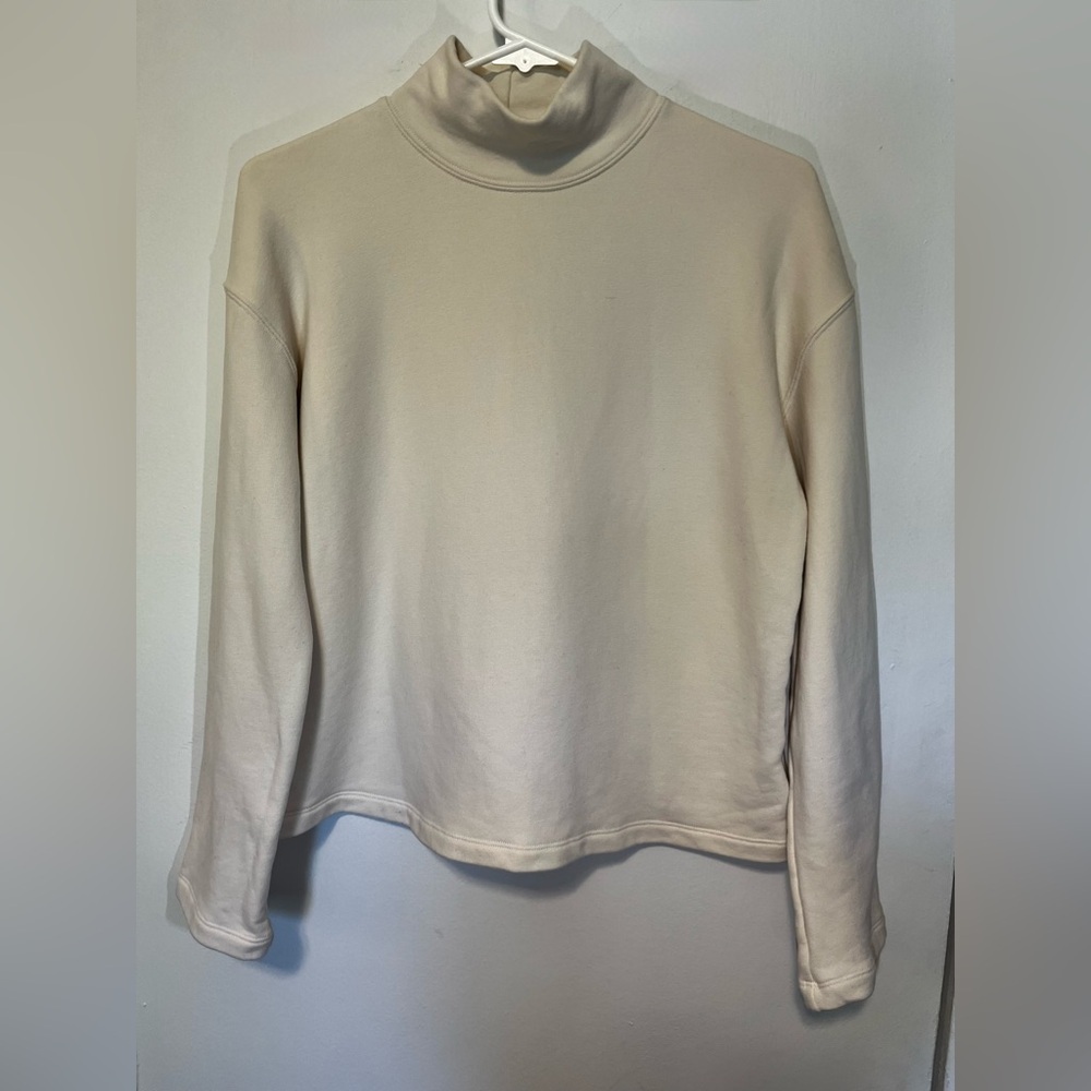 Aritzia‎ The Group Babaton Cream Mock Neck Sweatshirt Women Size 2XS